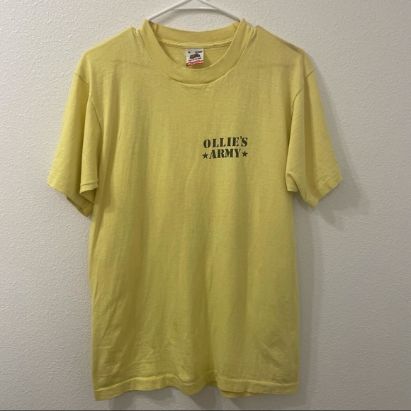 Oliver North for President shirt yellow vtg rare - Picture 5 of 11